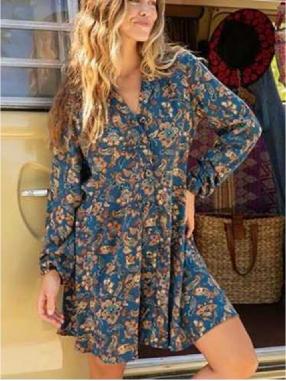 Natural Life Ansley Woven Mini Dress Size L (20” PTP)